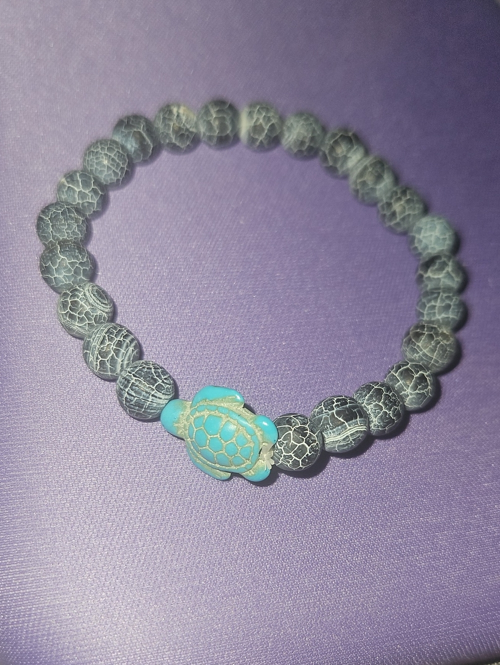 Sodalite And Turquoise Sea Turtle Bracelet